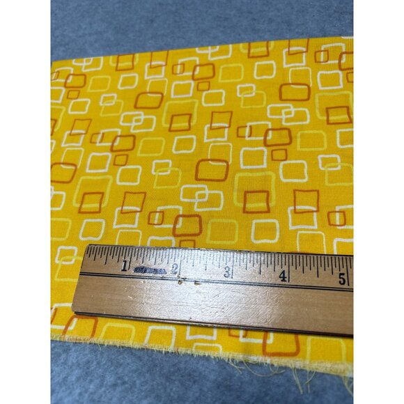Pop Parade by Metro for RJR Textiles Yellow & Orange Retro Geometric Fabric 14x2 - Picture 2 of 4